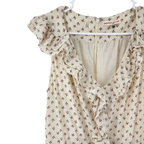 Rebecca Taylor Women's Skirt Attached Ruffled Mini Dress - 10 - Picture 2 of 8